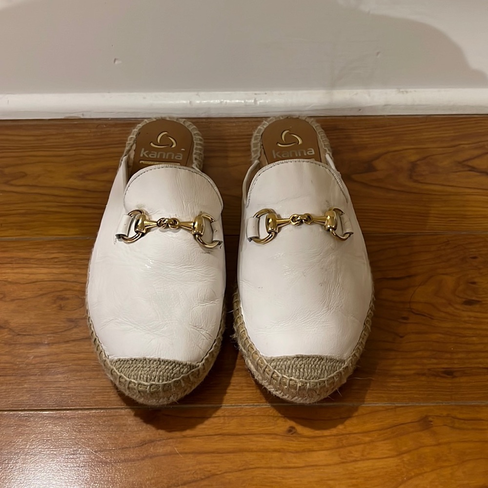 Genuine Leather Espadrillea-Like Shoes - Made in Spain